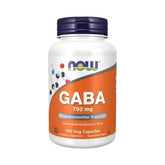 GABA 750mg 100 cap Standard Now Foods Boisson de Recuperation